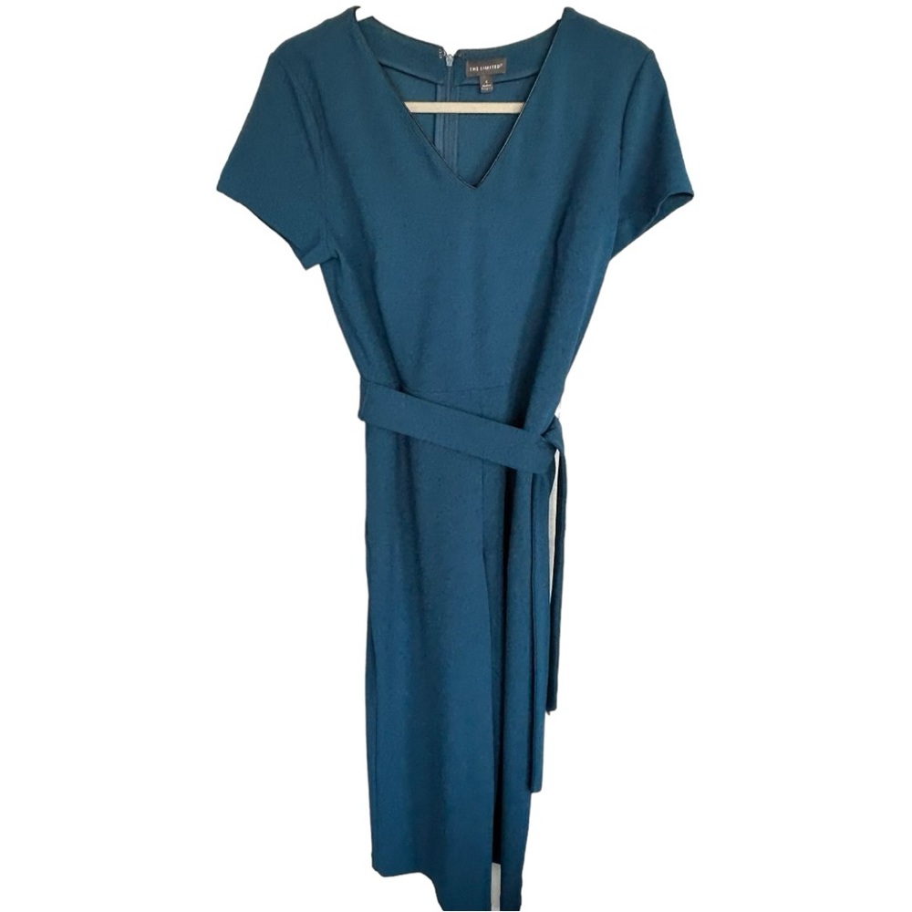 The Limited Women’s Teal‎ V-Neck Short Sleeve Cropped Wide Leg Jump Suit  Sz 4